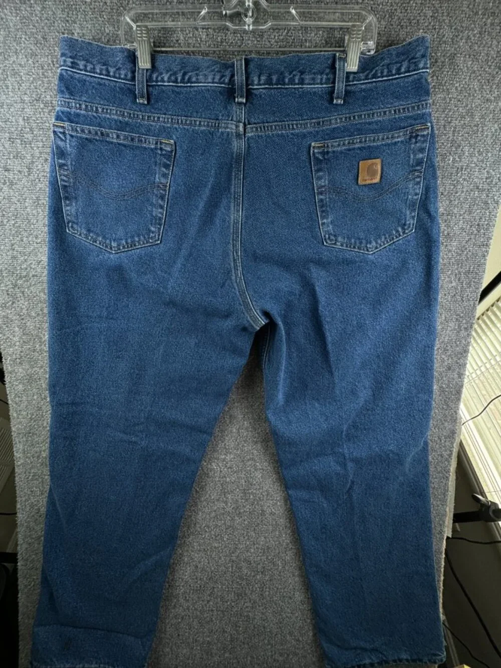 Carhartt B172 DST Jeans Flannel Lined Relaxed Fit Blue Cotton Denim ACTL 39x30